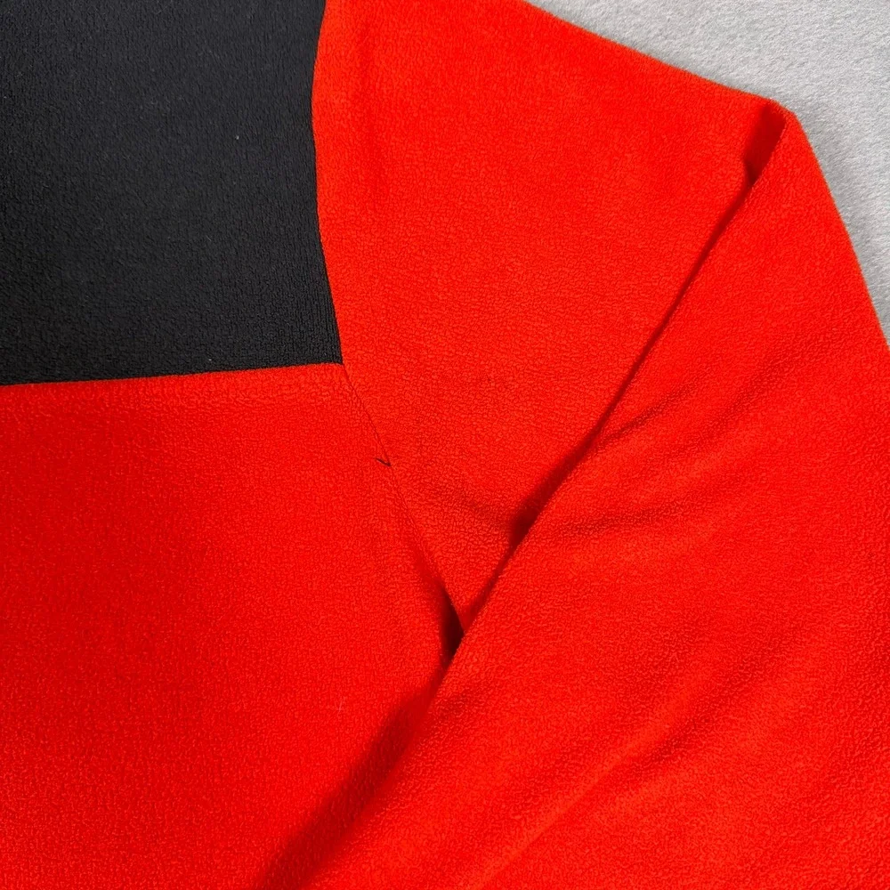 The North Face Mens TKA 100 Glacier Quarter Zip Fleece Orange Black M